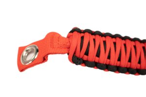 Jeep Unlimited Grab Handles - Front & Rear - Fishbone Offroad - Paracord A-Pillar & Sound Bar - Red - `07-`18